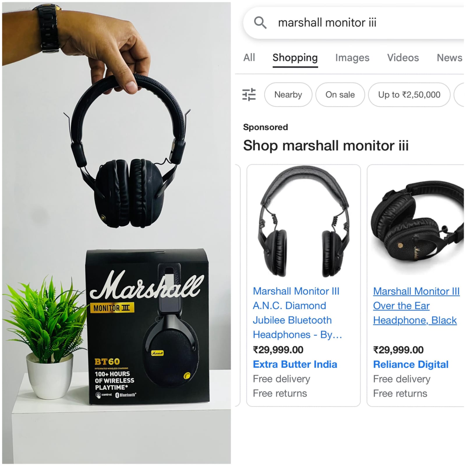 🥶 *Marshall Monitor IIl Wireless Headphones* ✅